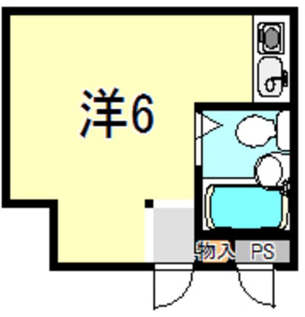 ラムール西明石(ワンルーム/9階)の間取り写真