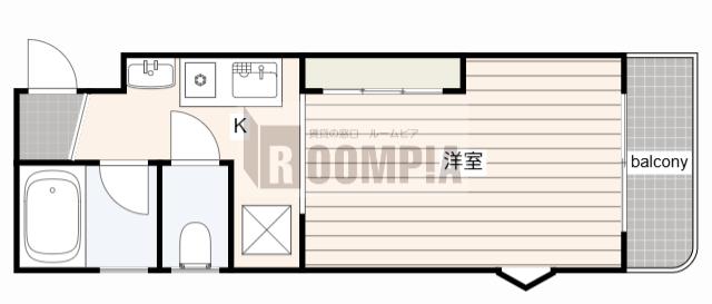 フィレンツェ岐阜(1K/2階)の間取り写真