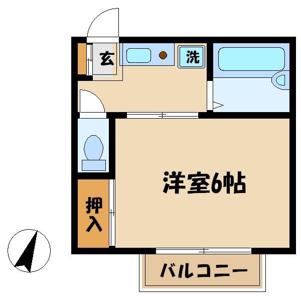 リエル大塚(1K/2階)の間取り写真