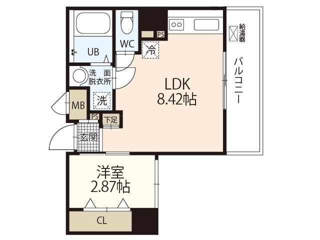 ELST鶴見(1LDK/6階)の間取り写真