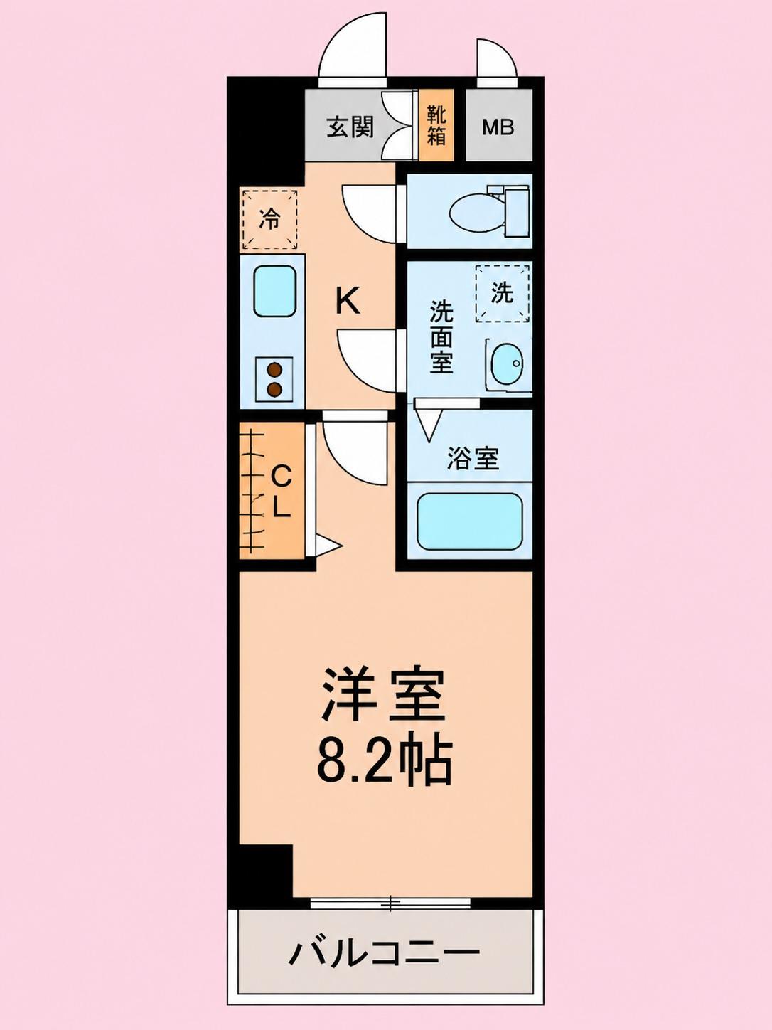 THE RESIDENCE SAKURAYAMA ウエスト(1K/3階)の間取り写真