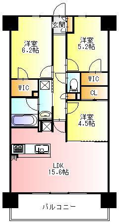 サンクレイドル伊勢原レジデンス BLOOM COURT(3LDK/7階)の間取り写真