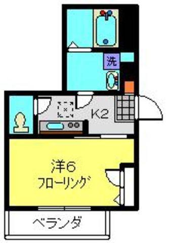 すみれハイツ(1K/1階)の間取り写真