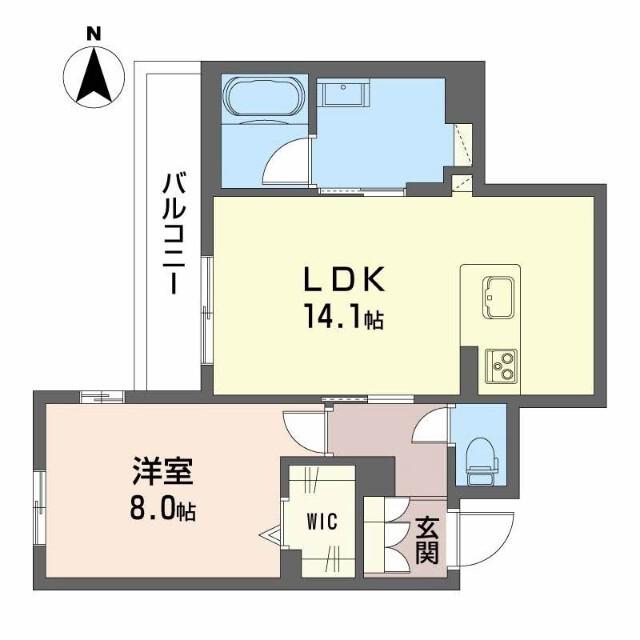 シャーメゾン 二口 パナ XI(1LDK/3階)の間取り写真