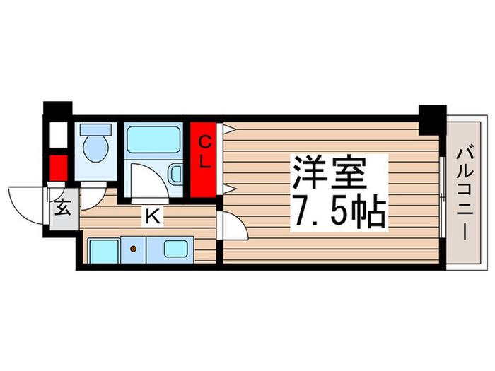 サンコート中島(1K/2階)の間取り写真
