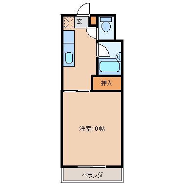 PLAZA伏木(1K/1階)の間取り写真