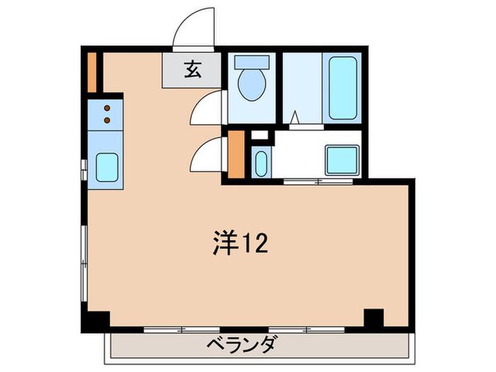 マンション寿月(ワンルーム/2階)の間取り写真