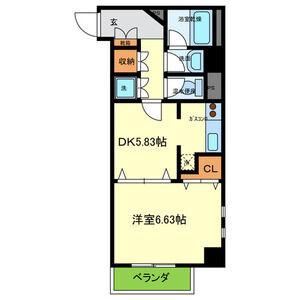 メゾン・ド・成屋大阪(1DK/3階)の間取り写真