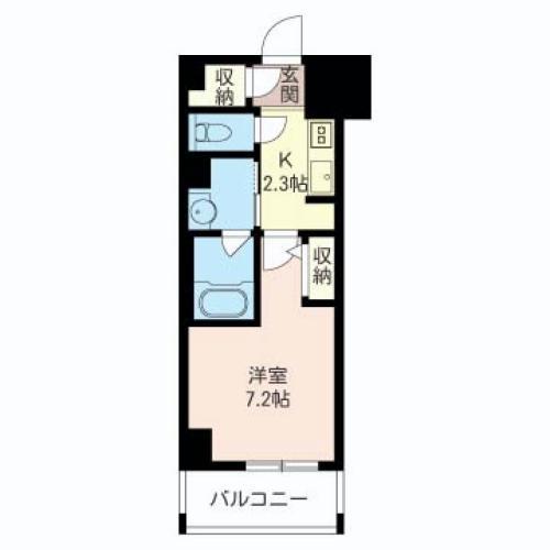 VIVACE(1K/4階)の間取り写真