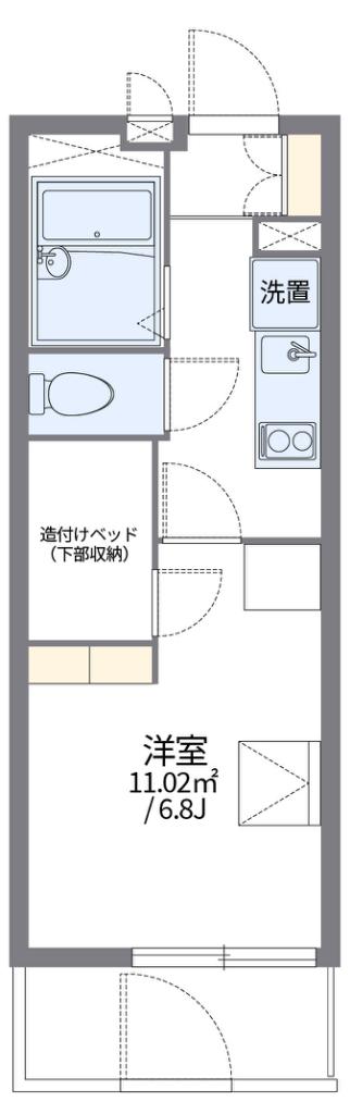 レオパレスたか(1K/1階)の間取り写真