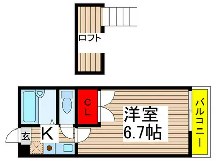 実籾コーポ(1K/2階)の間取り写真