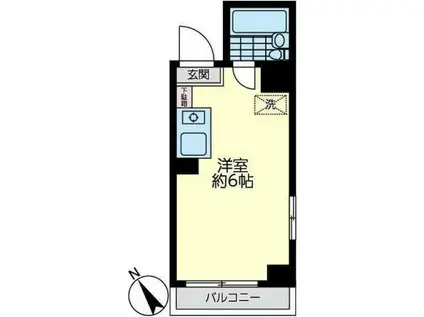 スターホームズ二俣川III(ワンルーム/1階)の間取り写真