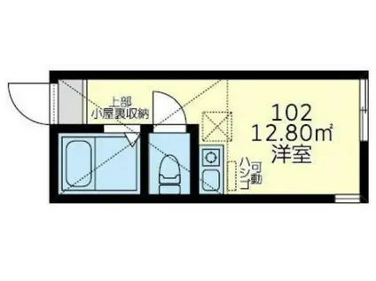 ユナイト瀬ヶ崎エリオット(ワンルーム/1階)の間取り写真