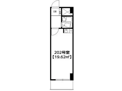 ライオンズマンション元住吉(ワンルーム/2階)の間取り写真