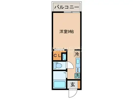 セプトクルール上小島(ワンルーム/2階)の間取り写真