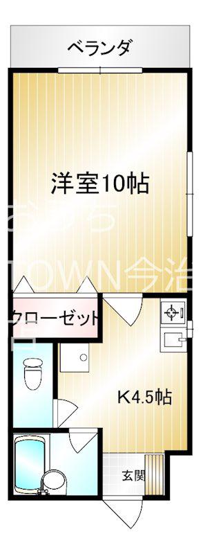 ハーモニー(1K/3階)の間取り写真