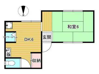 シャトー豊田(1DK/7階)の間取り写真