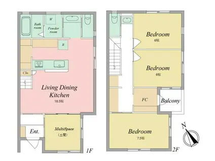 HARUNS TERRACE 5(3LDK)の間取り写真