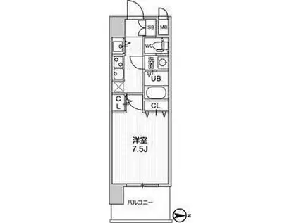 LA DOUCEUR黒川II(1K/4階)の間取り写真