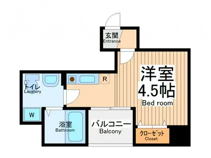 バージュアル横濱鶴見Ⅱ(ワンルーム/6階)の間取り写真