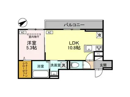 D-RESIDENCE井口堂(1LDK/3階)の間取り写真