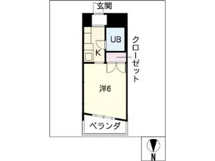 メゾン・ド・セレブラル(ワンルーム/10階)の間取り写真