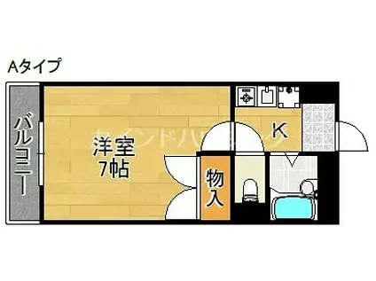 レオパレスKOKADOII(1K/2階)の間取り写真