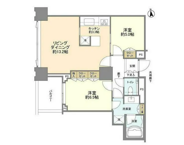 シティタワーズ豊洲ザ・シンボル 25階階 間取り