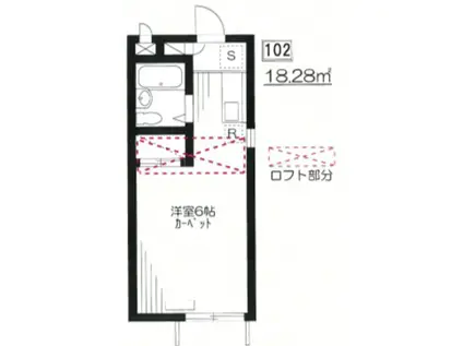 キャッスル4(1K/1階)の間取り写真