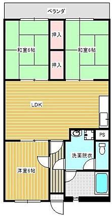 光風ハイツ(3LDK/3階)の間取り写真