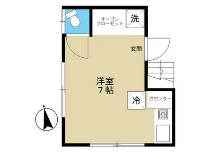 OWL PLACE(ワンルーム/2階)の間取り写真