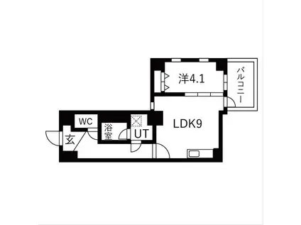 THE MUSE神屋町(1LDK/4階)の間取り写真