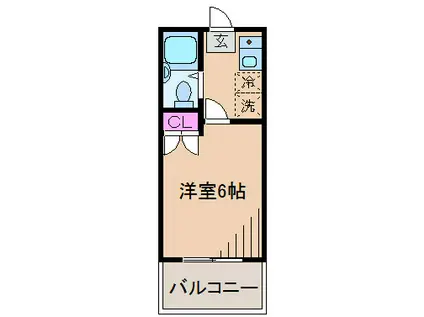 エスポワール綱島(1K/2階)の間取り写真