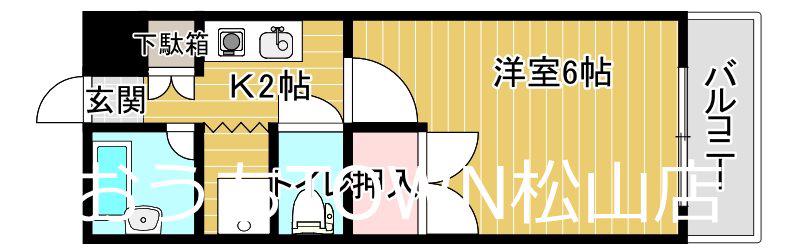近藤マンション(1K/3階)の間取り写真
