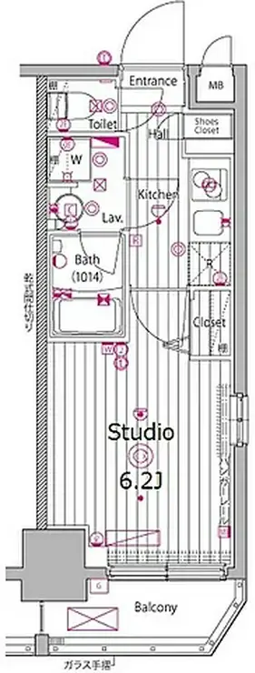 ガーラ・プレシャス渋谷六本木通り 10階階 間取り