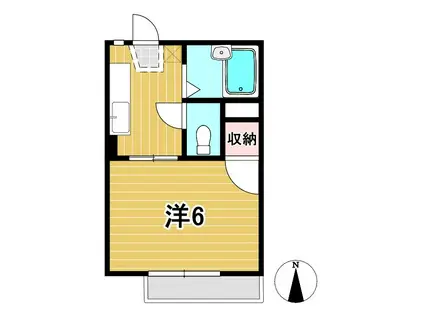 コートエスポワール(1K/1階)の間取り写真