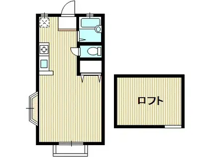 メゾンめいわ(ワンルーム/2階)の間取り写真