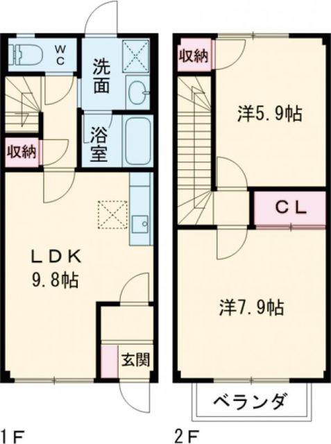 サンハイム(2LDK/1階)の間取り写真