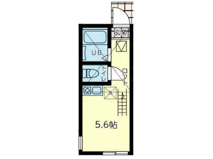 ユナイト追浜ブルターニュ(ワンルーム/1階)の間取り写真