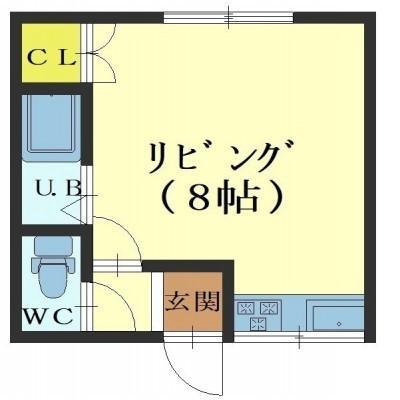 サンハウス柏木(ワンルーム/2階)の間取り写真