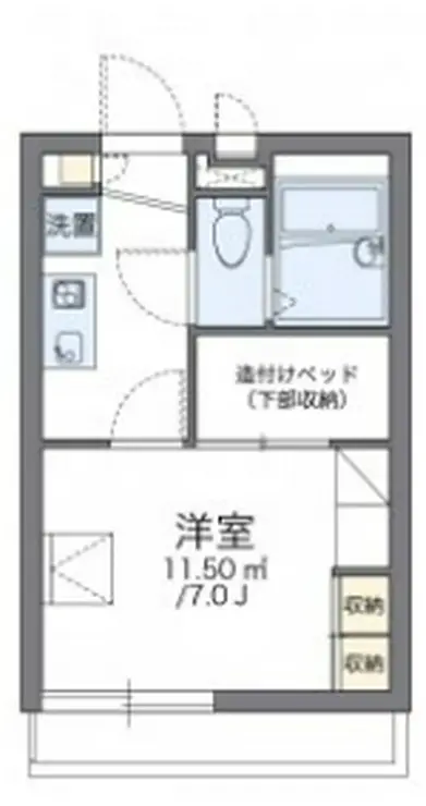 レオパレスインターセクション 1階階 間取り
