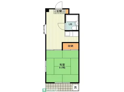 コーポさかえ(1DK/2階)の間取り写真