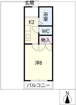 SOMEDAY(1K/1階)の間取り写真