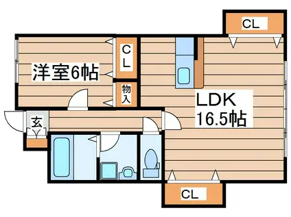 アルコイリスI番館(1LDK/1階)の間取り写真