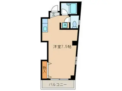 ベルメゾン南千住(ワンルーム/3階)の間取り写真