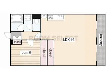 SAKURA檀渓(1LDK/4階)の間取り写真