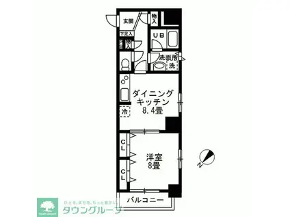 L.Oマンション(1DK/6階)の間取り写真