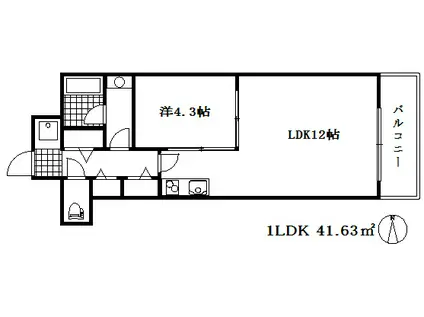 マグノリアトアロード(1LDK/2階)の間取り写真