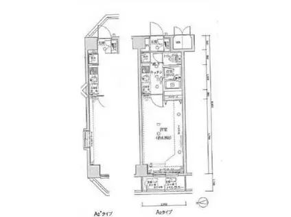 グランティアラ浅草(1K/2階)の間取り写真