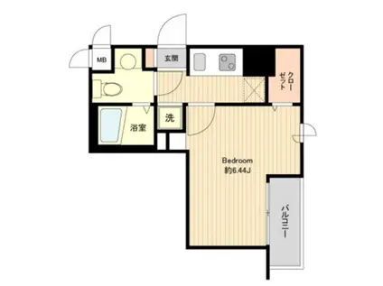 プライムアーバン板橋区役所前(1K/6階)の間取り写真